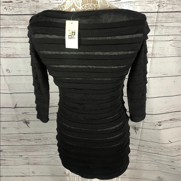 Max Studio ruffled knit dress NWT 
Black size XS - Picture 7 of 11